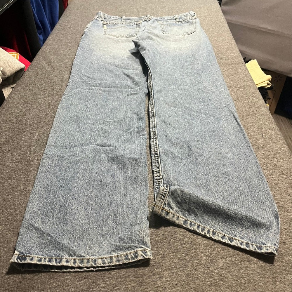 Cinch Mens MB92834003 Light Wash Relaxed Fit Straight Leg Jeans 36x36